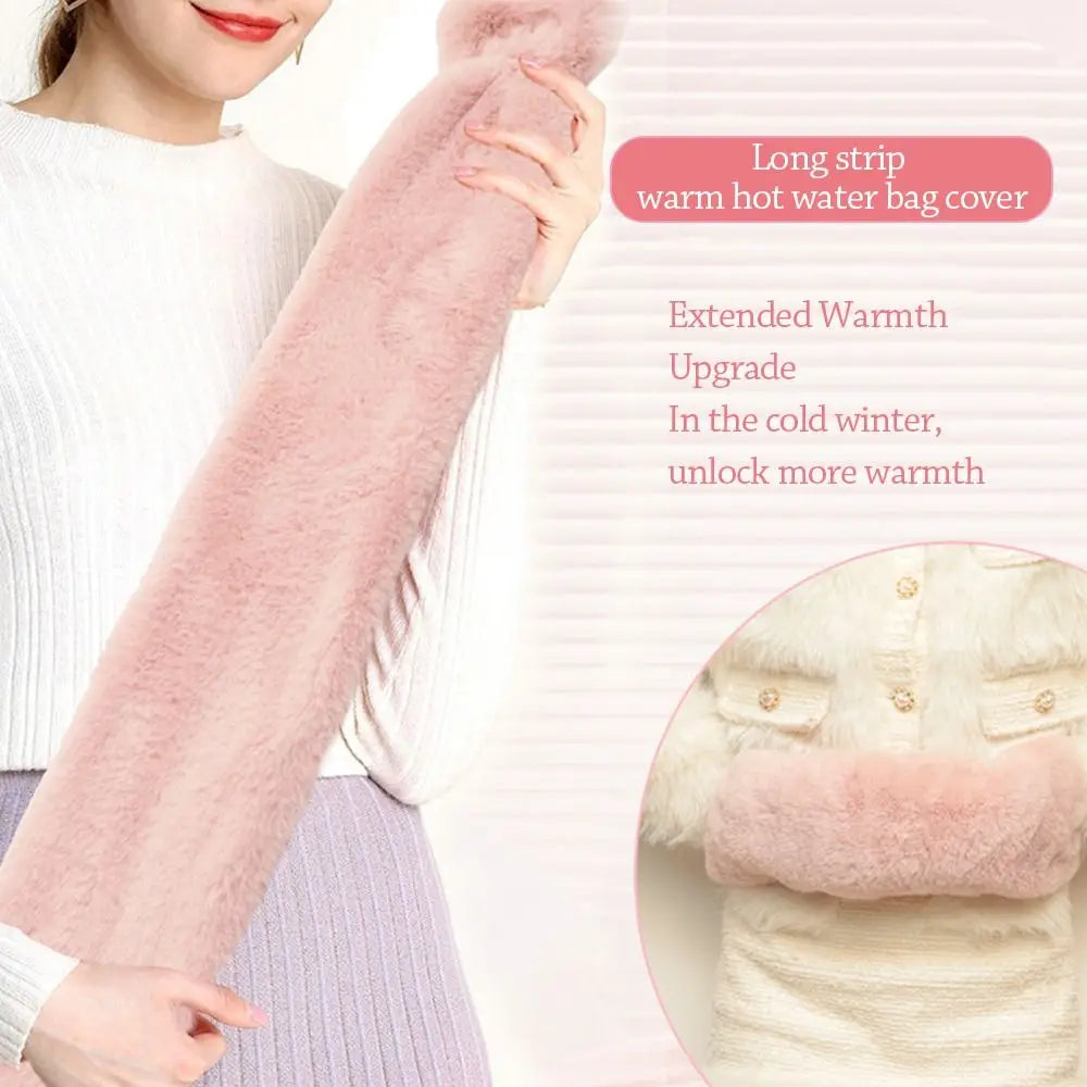 1000/2000ML  Long Hot Water Bag Kawaii Soothing Aching Winter Hand Warmer Explosion-proof Soft Insulation Hot Water Bottle