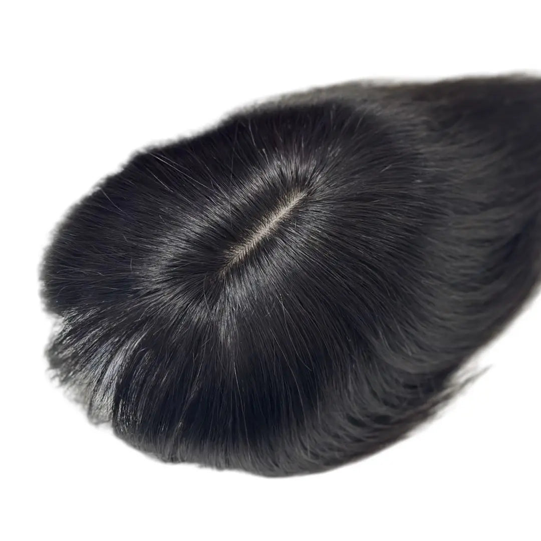 Anemone Lace Base Human Hair Toppers Brazilian Natural Hairpiece Clip In Extension For Hair Volume Non-Remy