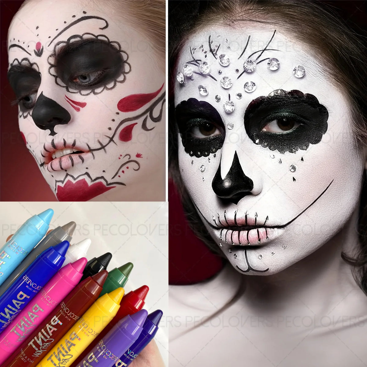1Pc Body Painting color pen, Halloween Makeup Pen, Cream Like, Waterproof, Easy to Color, Carnival/Mardi Gras/Masquerade