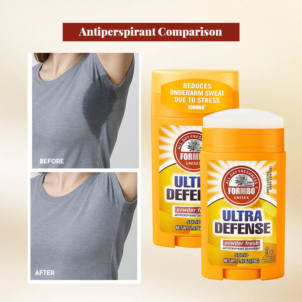 Antiperspirant Deodorant Stick,Gentle Deodorant,Keeps Underarms Dry and Fresh All Day,Ideal for Daily Use and Sports Occasions