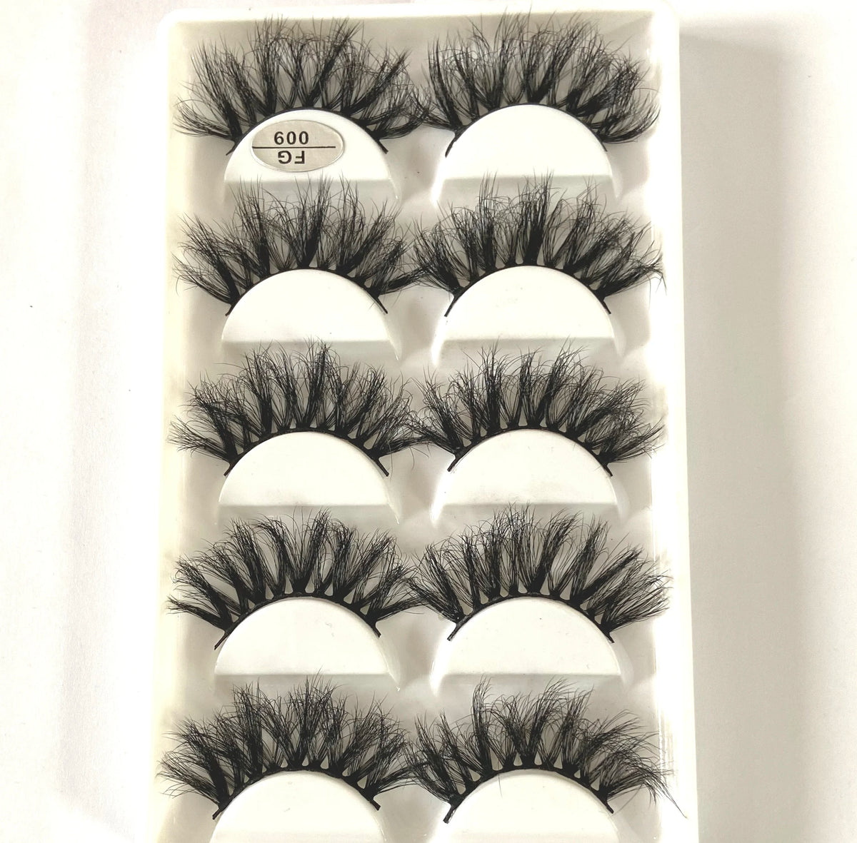 HBZGTLAD 5Pairs Handmade Mink Lashes Short False Eyelashes Dense Natural Long Messy Eye Lashes Reusable Stage Makeup Eyelashes