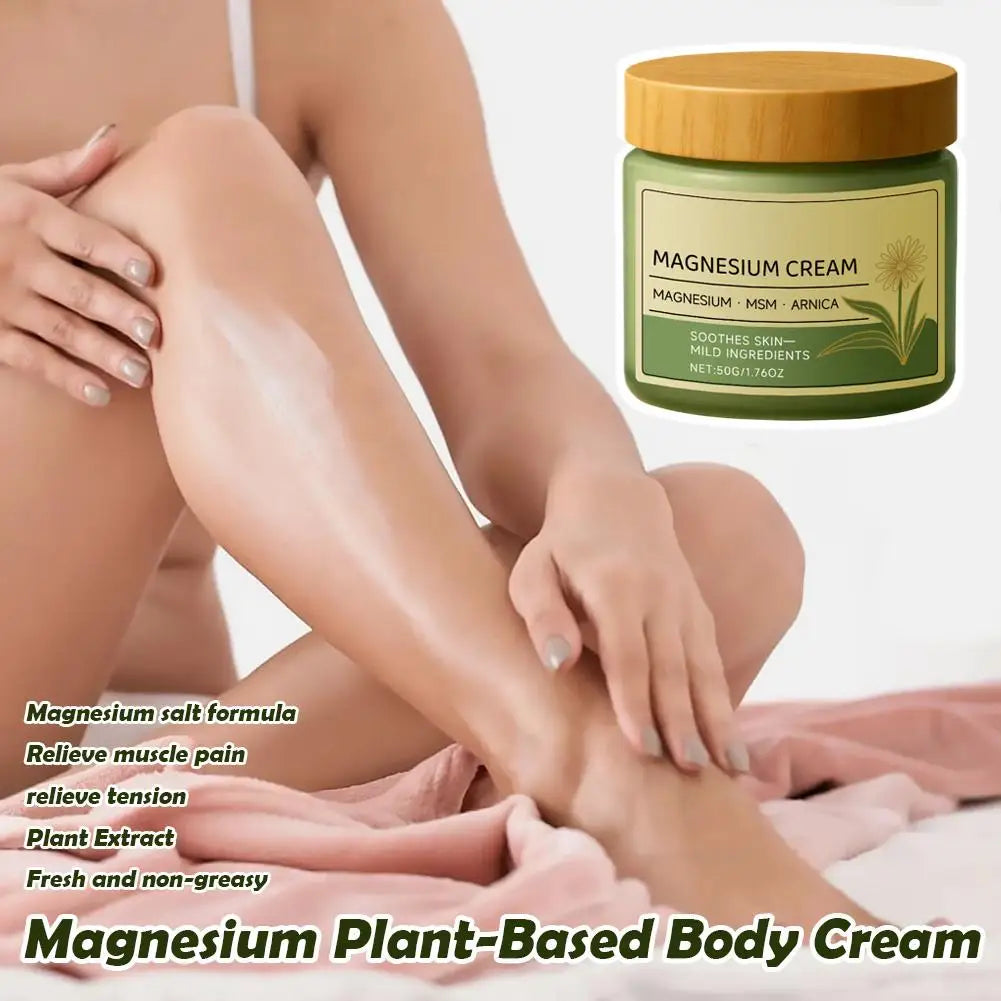 50g Natural Plant Hydrating Moisturize Cream Magnesium MSM Arnica Body Butter Non-Greasy Gentle Daily Barrier Repair Face Cream