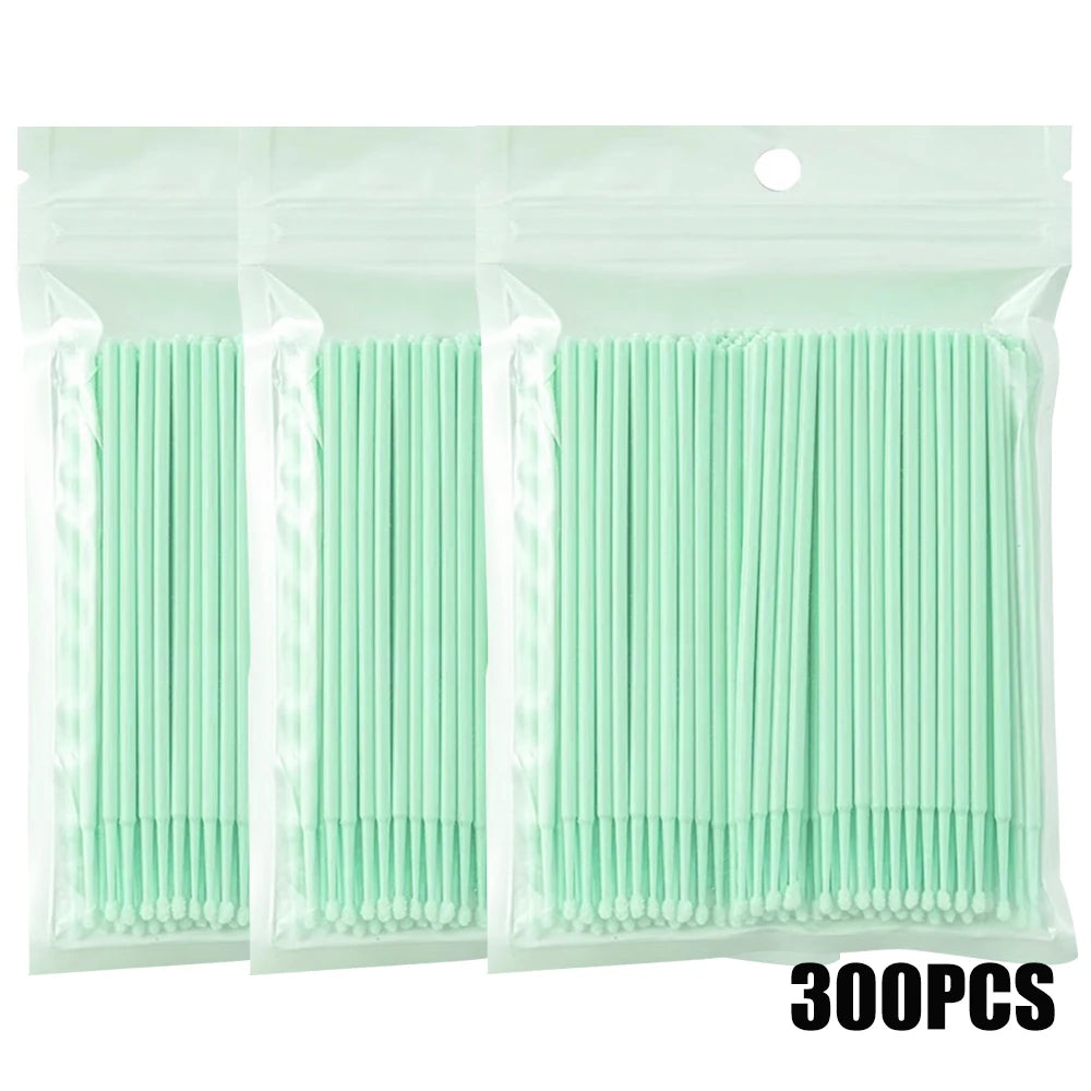 300/500PCS MicroBrush Eyelash Cleaning Brush Lash Extension Applicator For Eyelashes Removing Swab Micro Makeup Brush