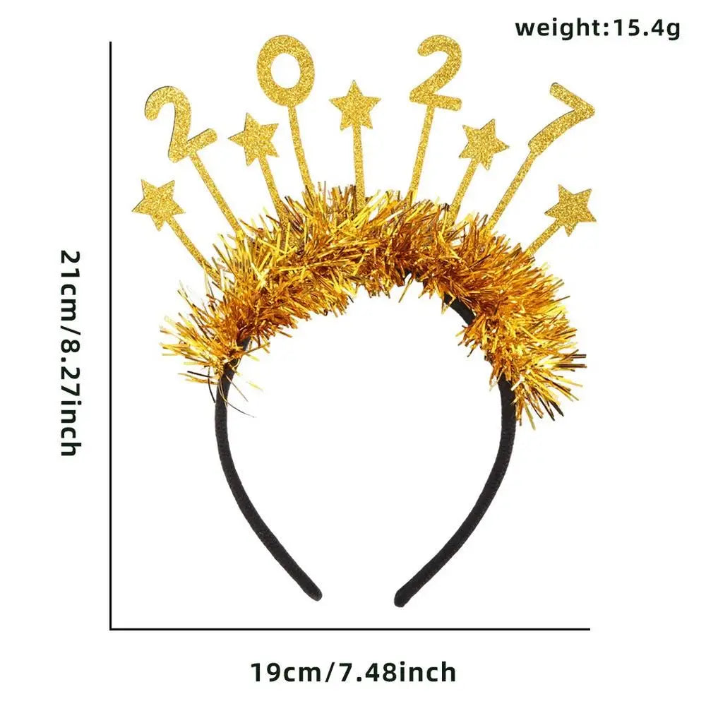 New Christmas Headband Sequins Bow Tie Hair Band Children's Hair Accessories Holiday Gift Dress Headwear Party Supplies