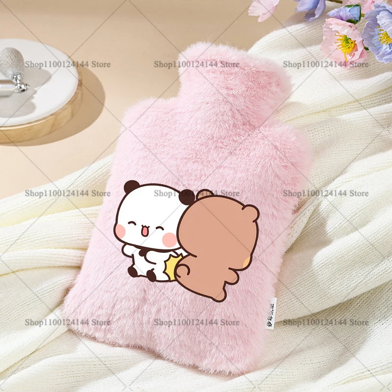 1000ml Bubu Dudu Yier Bear Panda Hot Water Bag Removable Winter Water Bottle Cover for Hot Water Can Be Reused Lady Belly Warmer