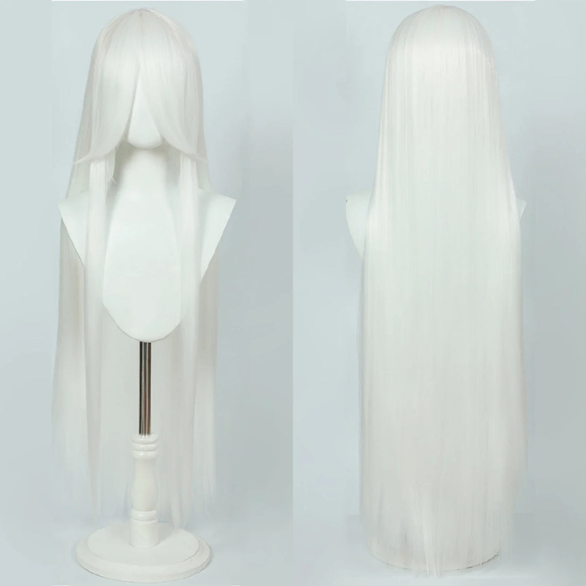 100CM Long Straight Wig With Bangs Synthetic Cosplay Wig For Women Pink Purple Cosplay Wigs For Halloween Party