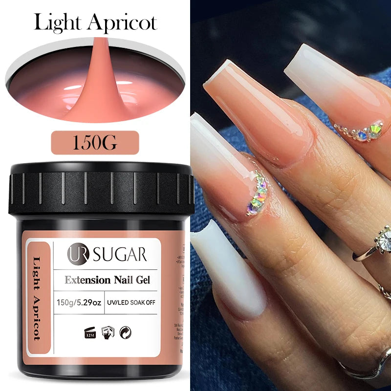 UR SUGAR 150g Extension Jelly Nude Pink Rose Red Quick Extension Gel Nail Polish Nail Extension UV LED Manicure Soak Off