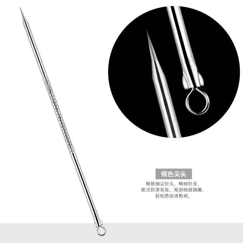 1/2Pcs Blackhead Comedone Acne Pimple Blemish Extractor Remover Stainless Steel Needles Remove Tools Face Skin Care Pore Cleaner