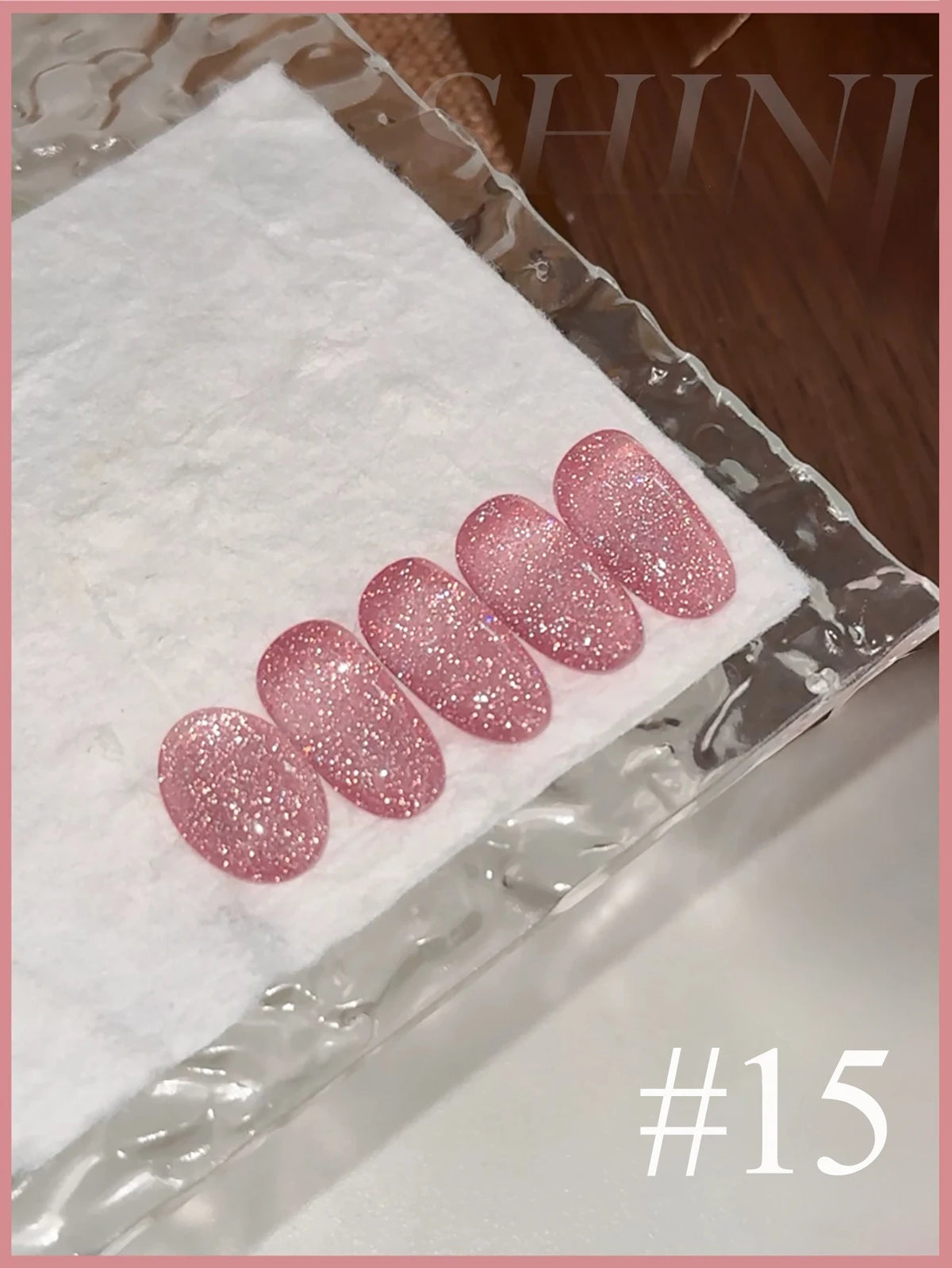 MN 1-9PCS Pink Blue White Green Color Series Gel Nail Polish With Strobe Glitter Brocade Diamond Gel Polish