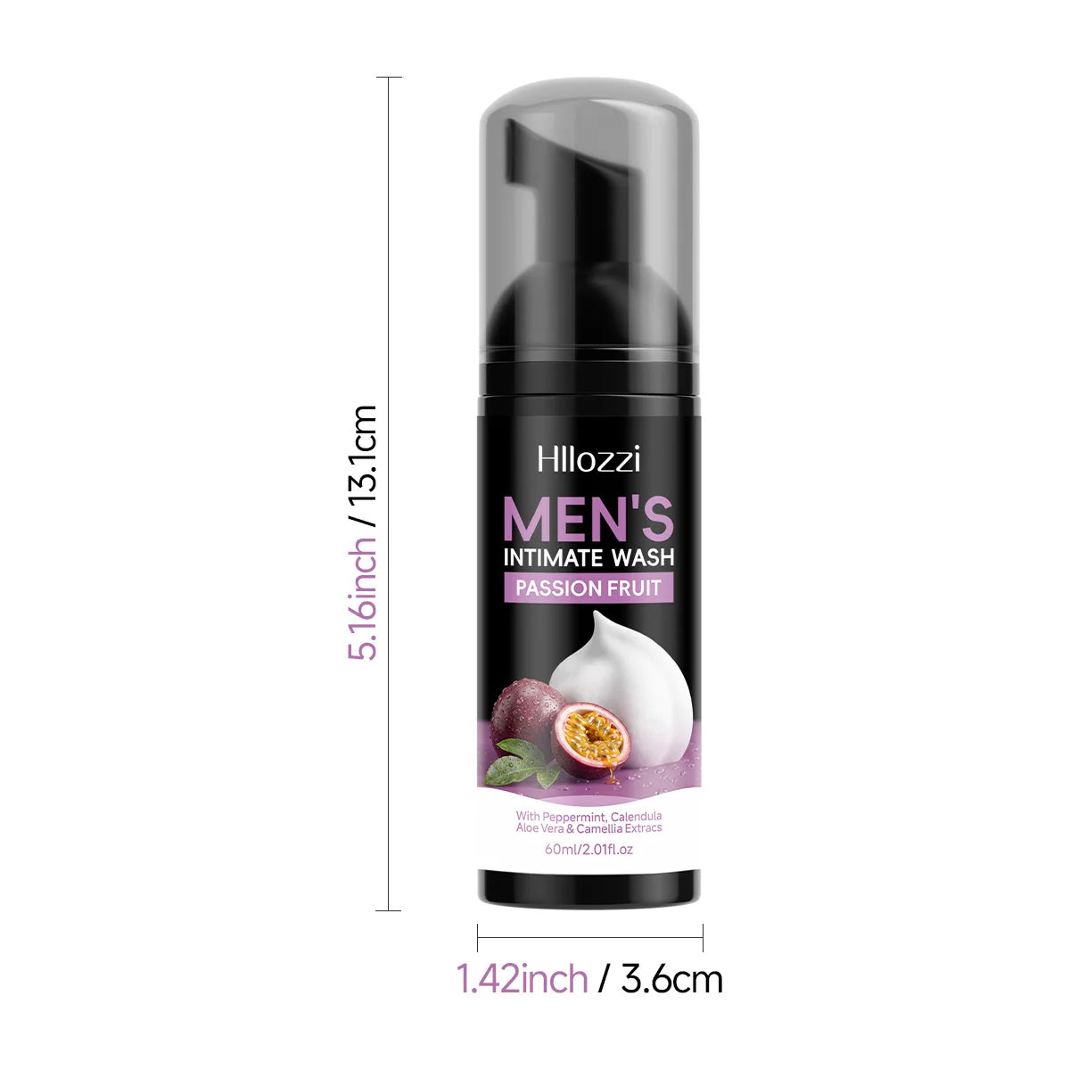 MEN'S INTIMATE WASH PASSION FRUIT，Long-lasting deodorizing men's wash foam, gentle cleanses and moisturizes, men's personal care