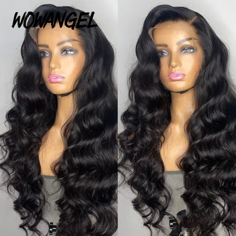 Wowangel 13x6 Full Lace Frontal Wig HD Lace Frontal Wigs Body Wave Human Hair Wigs 250% HD Lace Closure Wigs Melt Skins Glueless